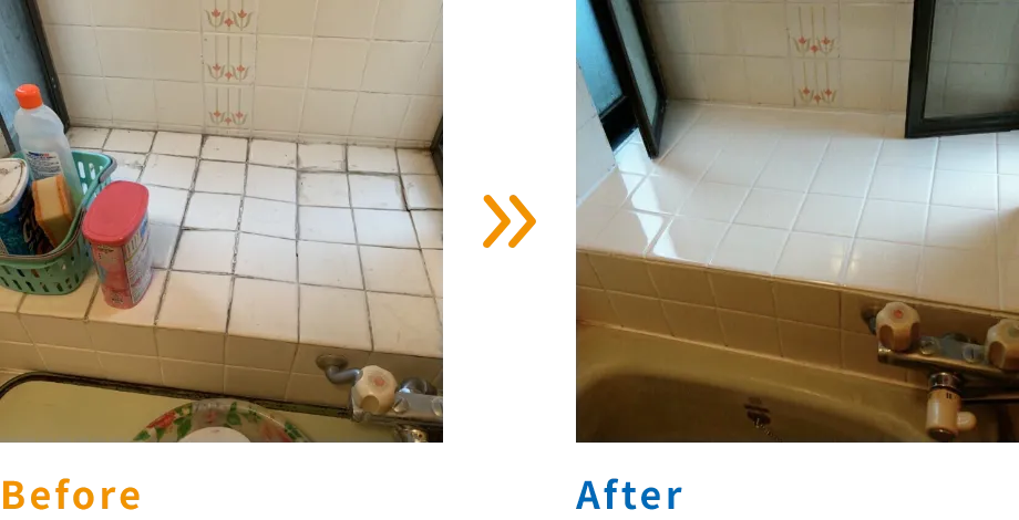 #浴室内タイル張り替え工事